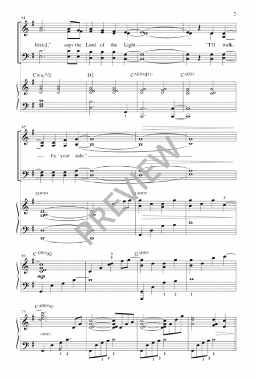 I'll Walk by Your Side I'll Walk by Your Side 4-Part scores gallery preview page 8