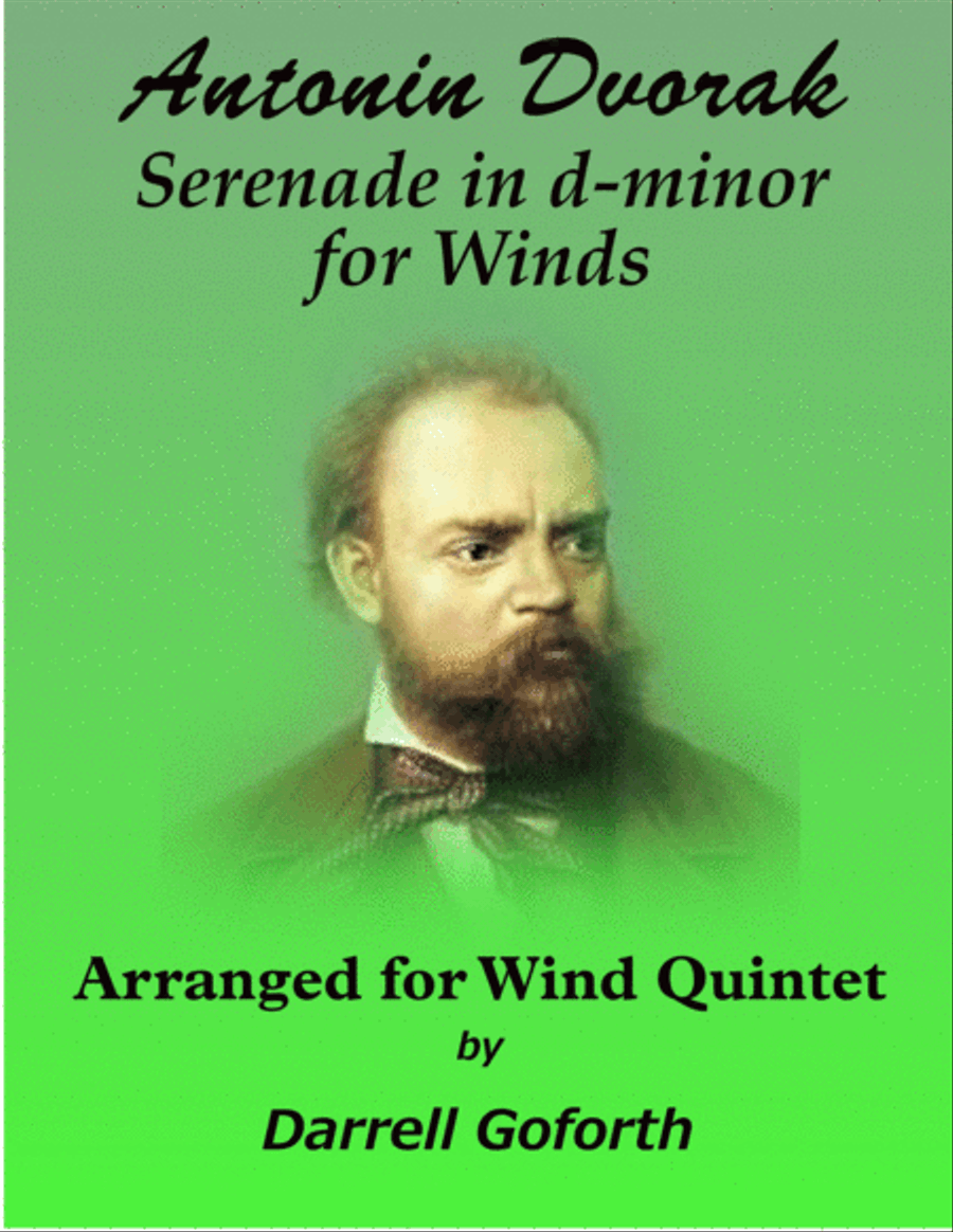 Serenade for Winds, Cello and Bass in d-minor for Winds arranged for Wind Quintet Small Ensemble scores gallery preview page 1