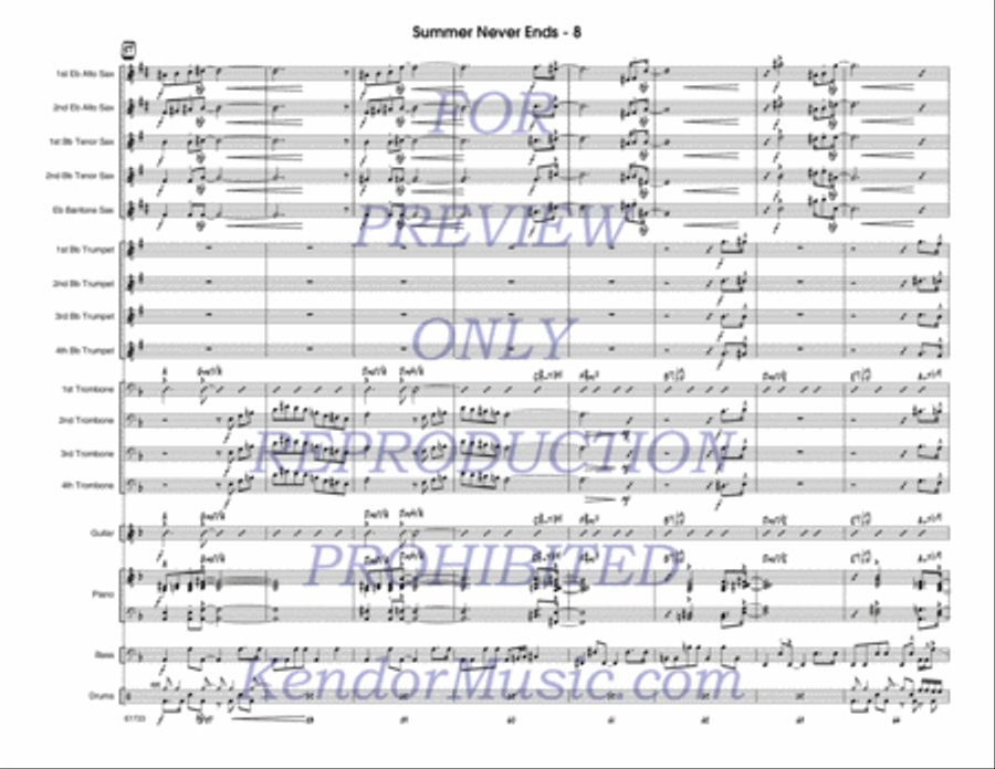 Summer Never Ends Jazz Ensemble scores gallery preview page 9