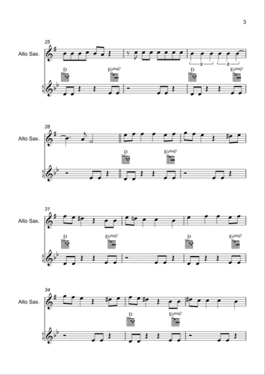 Unholy Alto Saxophone scores gallery preview page 3
