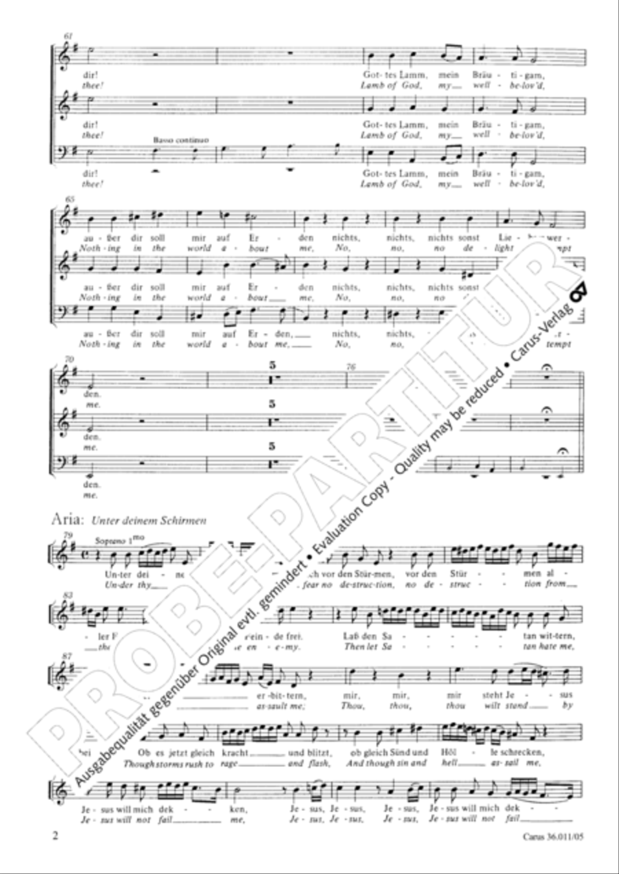 Jesu, my possession (Jesu, thou my pleasure) Choir scores gallery preview page 3