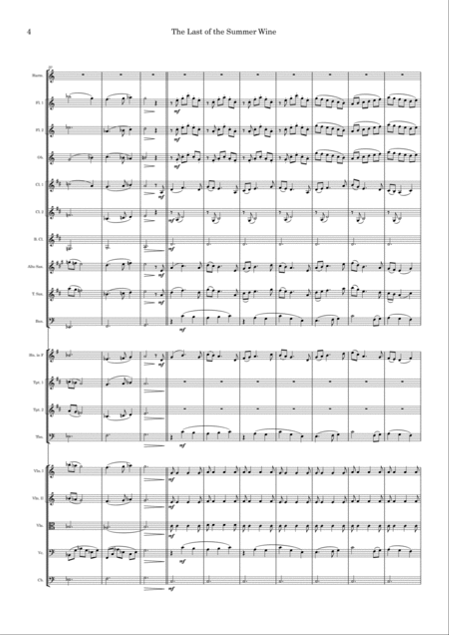Last Of The Summer Wine Theme Full Orchestra scores gallery preview page 4