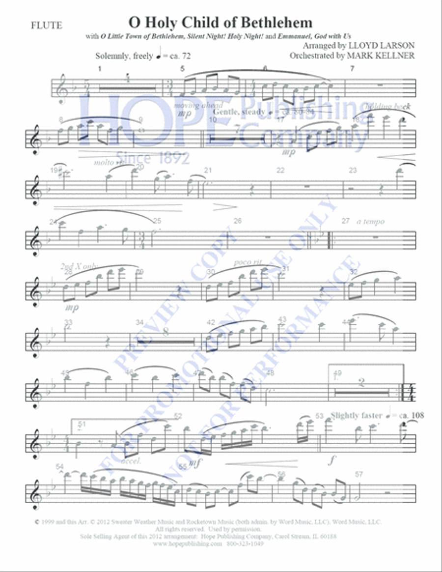 O Holy Child of Bethlehem 4-Part scores gallery preview page 20