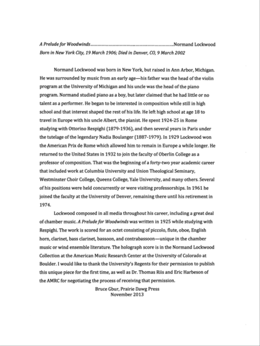 A Prelude for Woodwinds Woodwind Ensemble scores gallery preview page 2