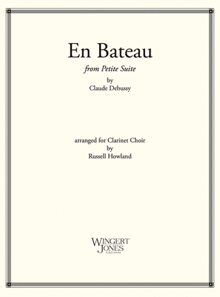 Book cover for En Bateau From Petite Suite Clarinet Choir