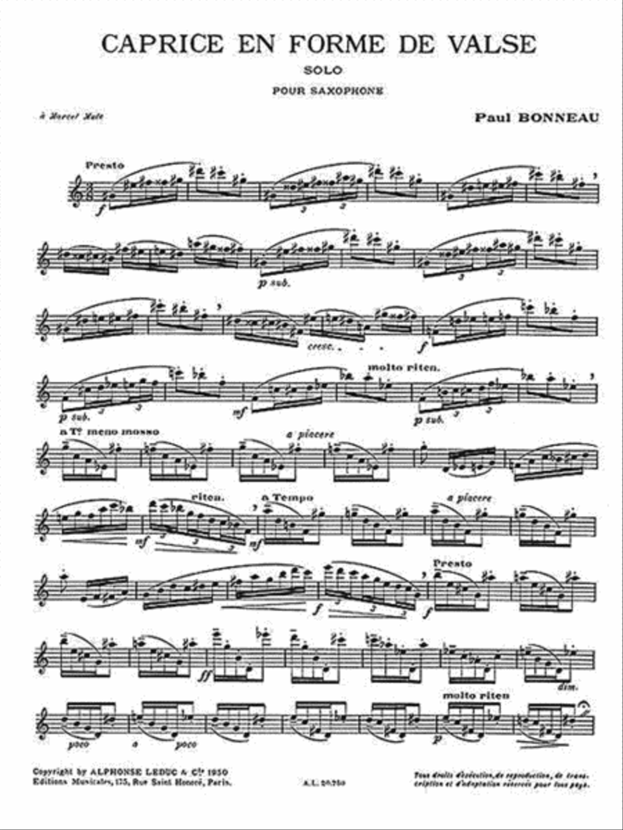 Caprice En Forme De Valse Saxophone Solo scores gallery preview page 2