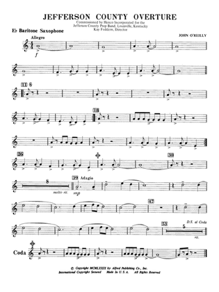 Jefferson County Overture: E-flat Baritone Saxophone