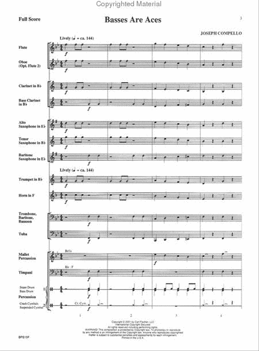 Basses Are Aces Concert Band scores gallery preview page 2