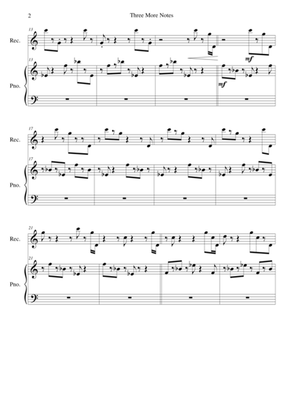 Three More Notes (for recorder and piano) image number null