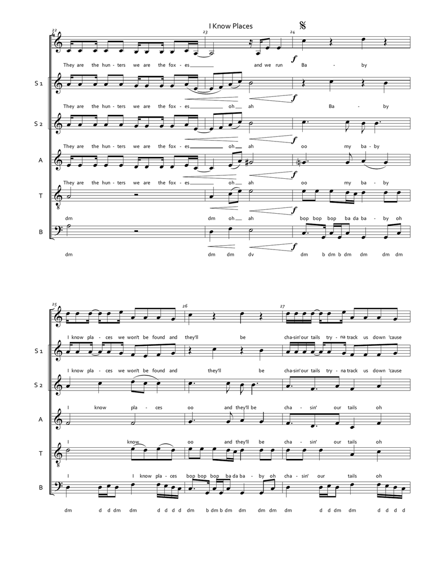 I Know Places I Know Places Divisi scores gallery preview page 4