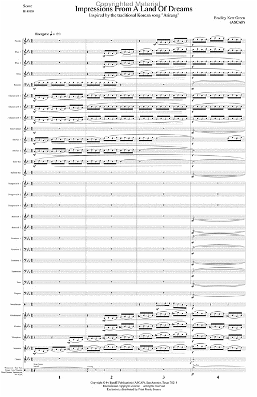 Impressions From A Land of Dreams Concert Band scores gallery preview page 2