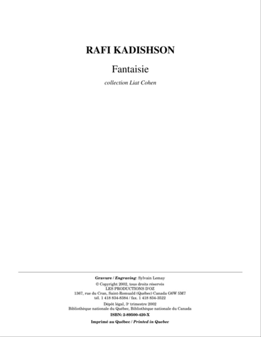 Fantaisie Classical Guitar scores gallery preview page 1