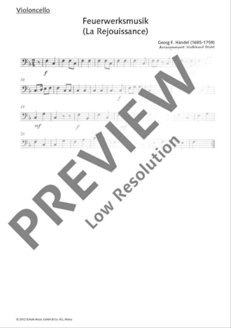 Feuerwerksmusik Bassoon scores gallery preview page 21
