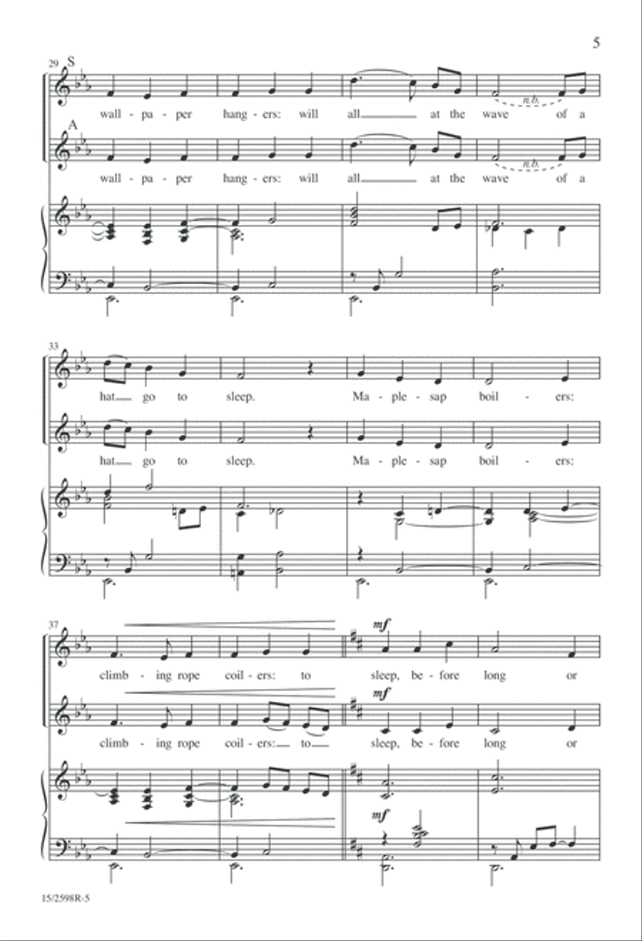 Now to Sleep 2-Part scores gallery preview page 5