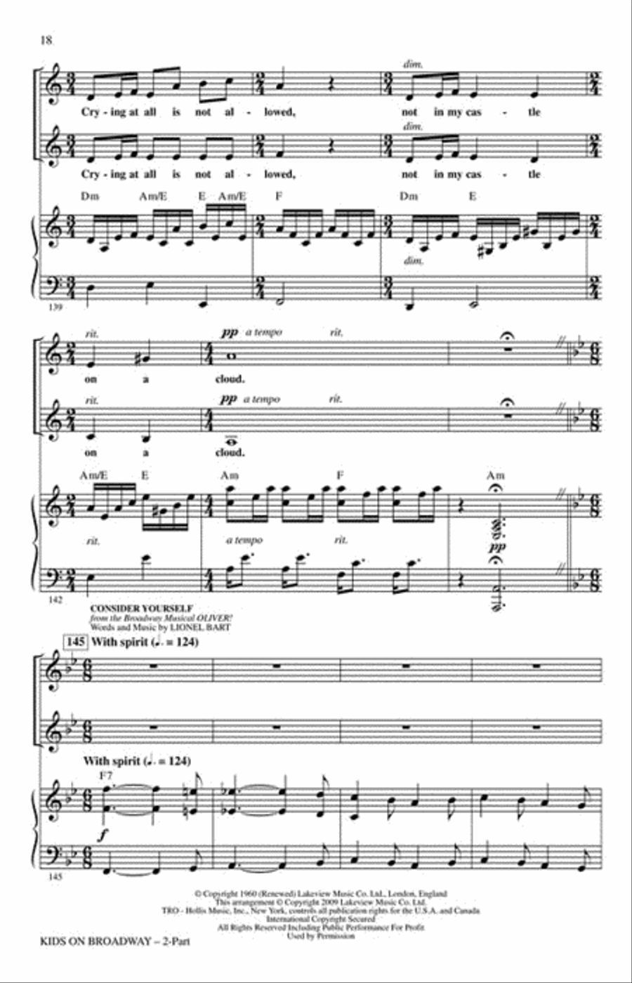 Kids on Broadway: Songs That Stopped the Show 2-Part scores gallery preview page 5