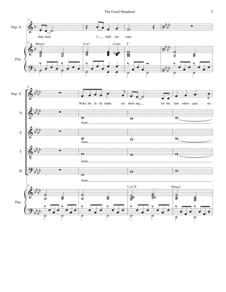 The Good Shepherd (Soprano Solo with SATB Divisi) (Vocal Score) image number null