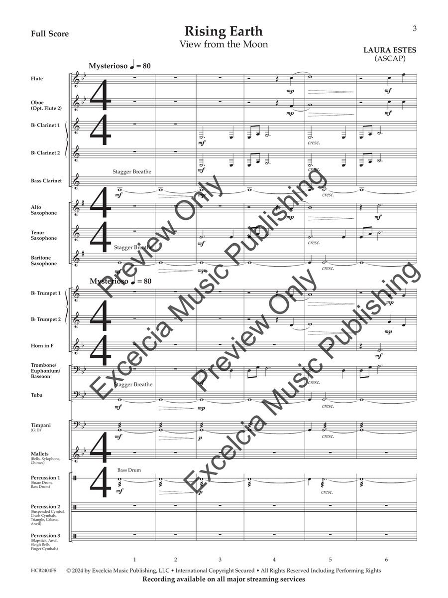 Rising Earth (Score) Concert Band scores gallery preview page 4