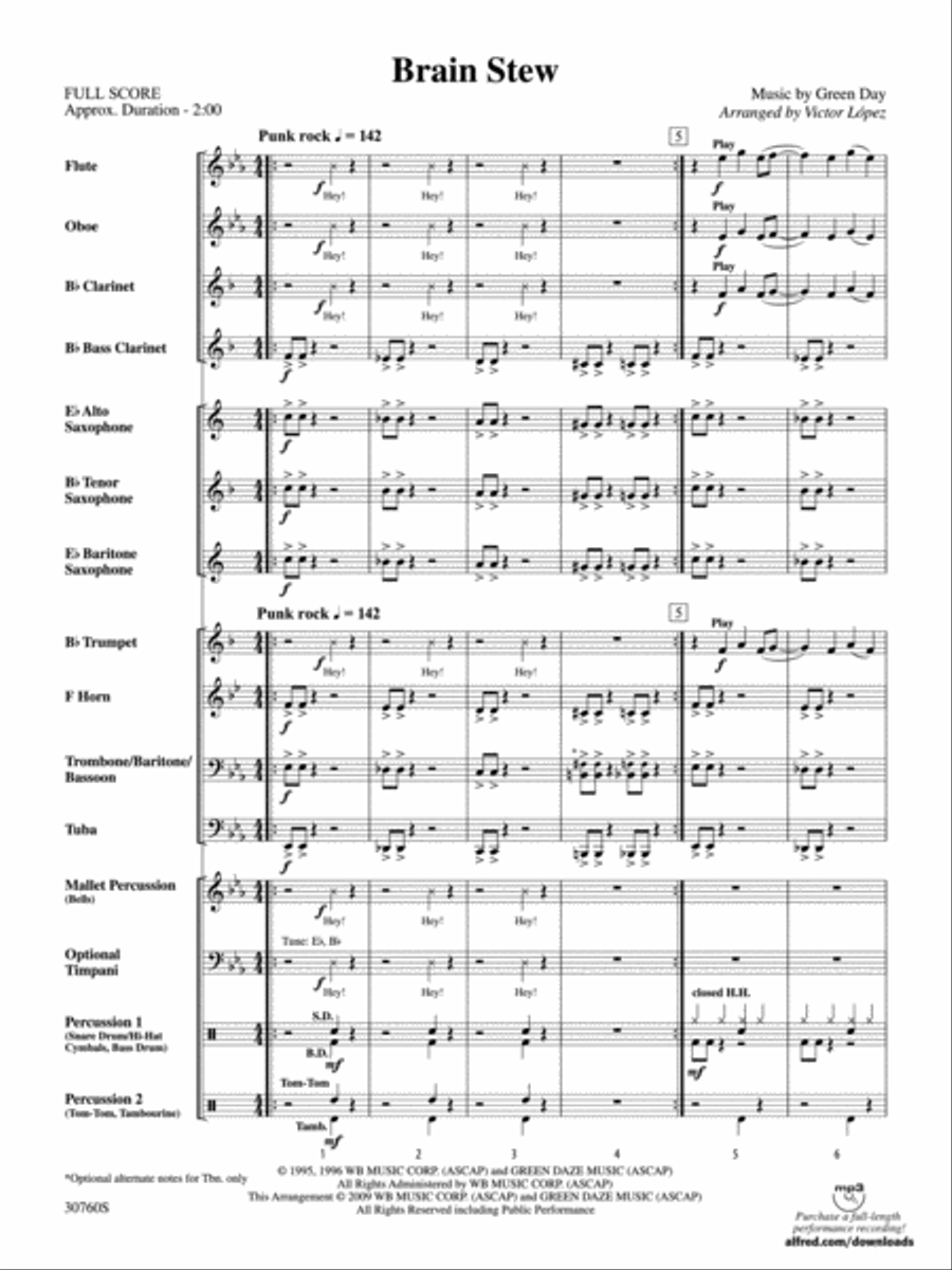 Brain Stew Brain Stew Concert Band scores gallery preview page 2