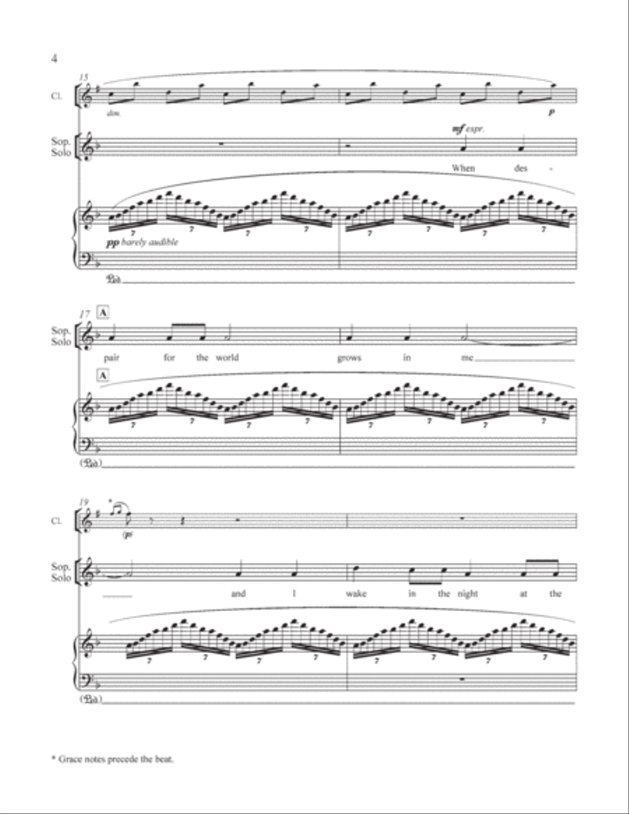 The Great Trees: 1. Peace of Wild Things 4-Part scores gallery preview page 14