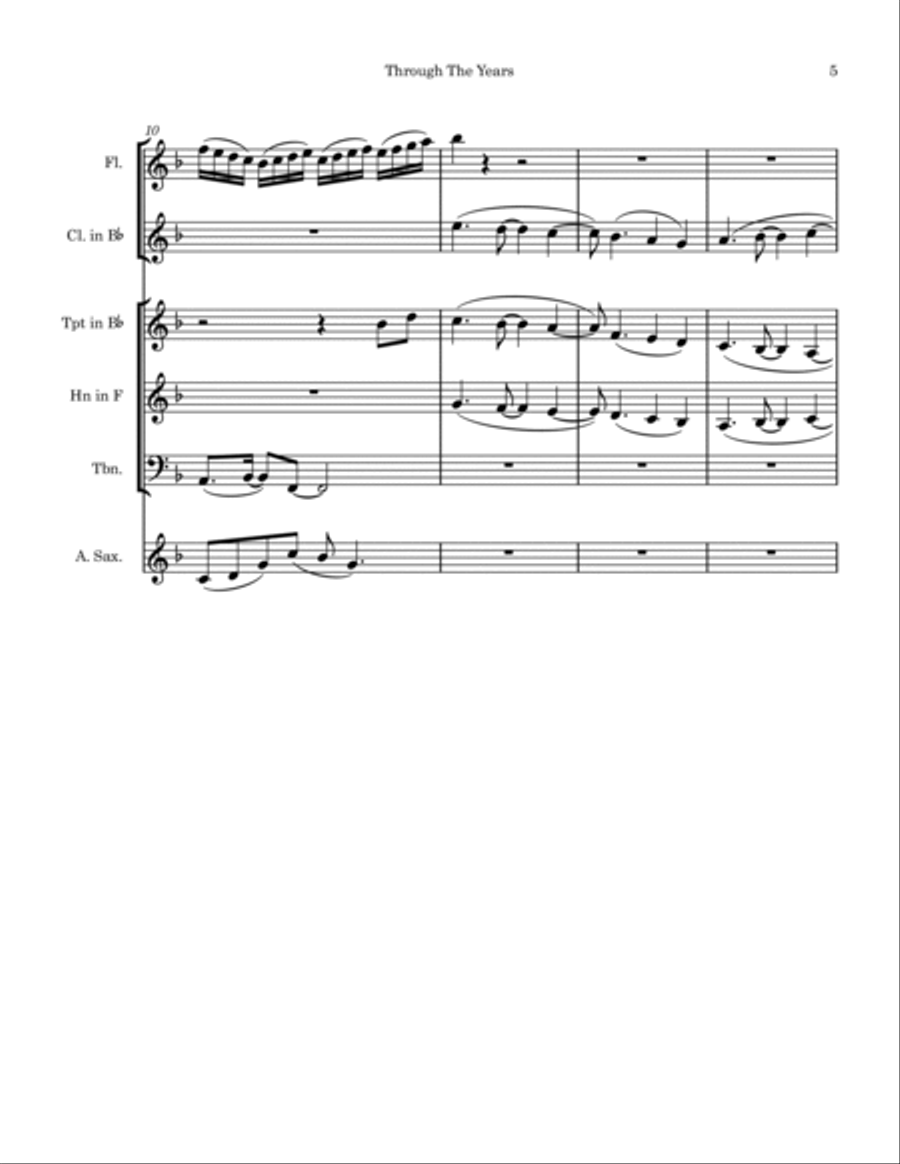 Through The Years Small Ensemble scores gallery preview page 5