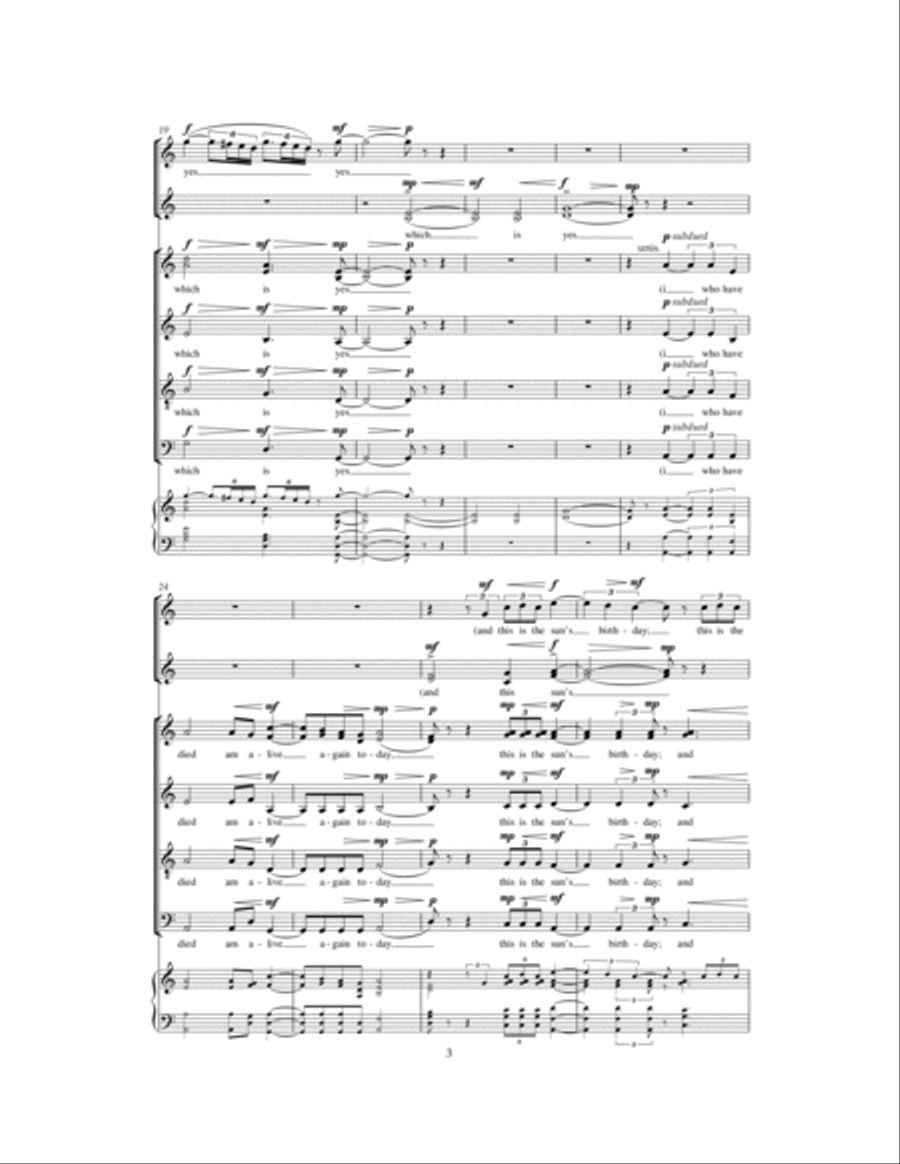A Blue True Dream Of Sky Choir scores gallery preview page 3