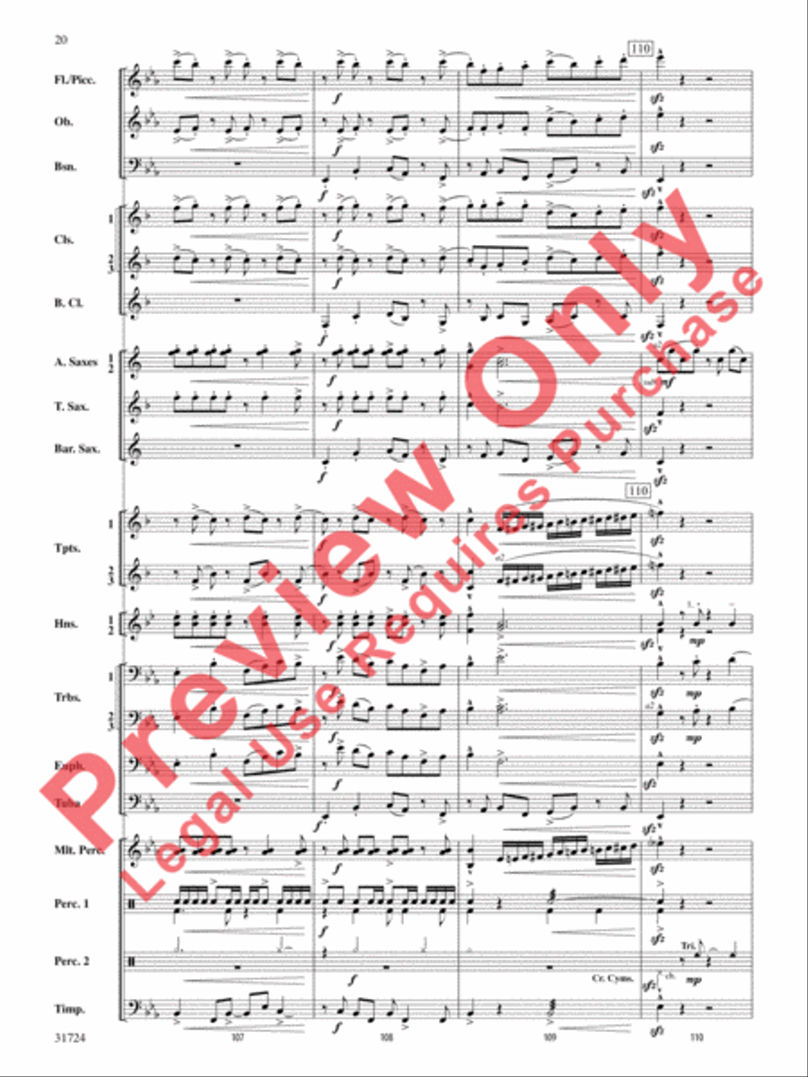 Choreography (score only) Concert Band scores gallery preview page 21