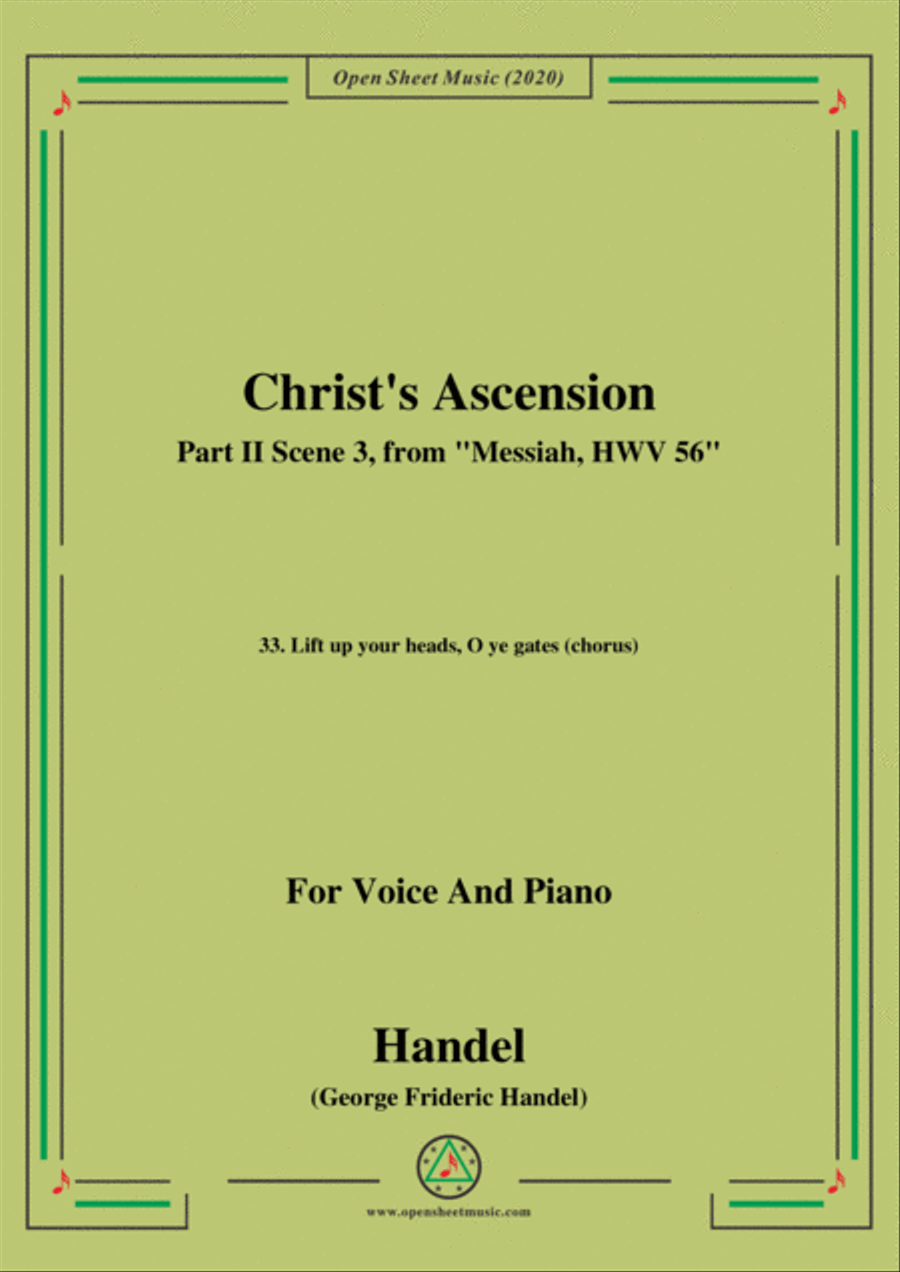Handel-Messiah,HWV 56,Part II,Scene 3,for Voice and Piano Voice Solo scores gallery preview page 1