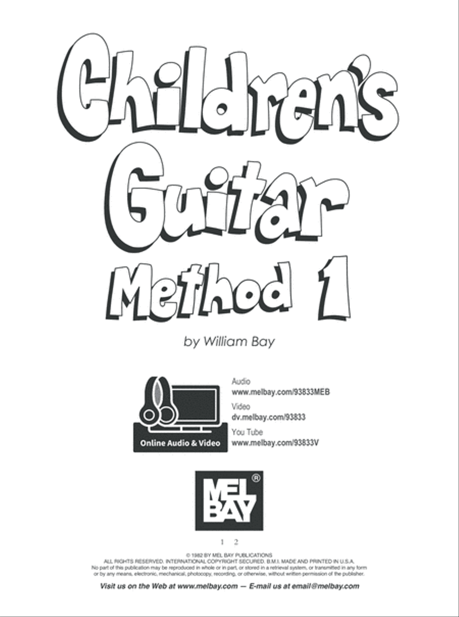 Mel bay children's guitar store method 1