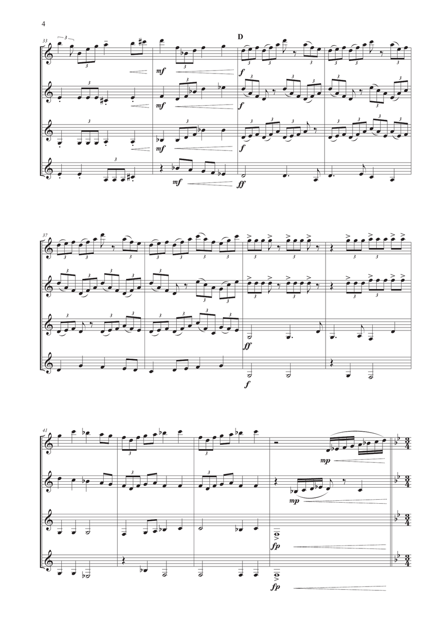 How To Train Your Dragon Woodwind Quartet scores gallery preview page 4