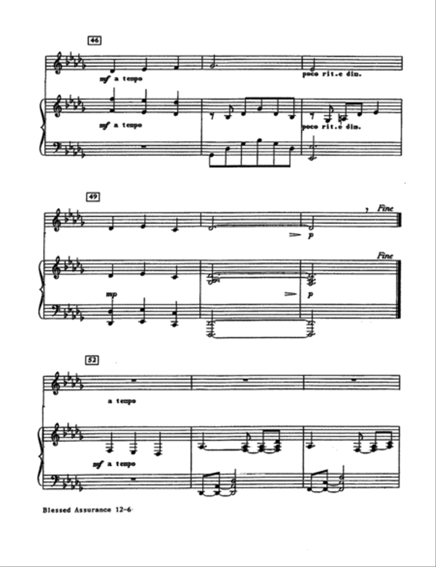 Blessed Assurance - Piano and Trumpet Trumpet Solo scores gallery preview page 6