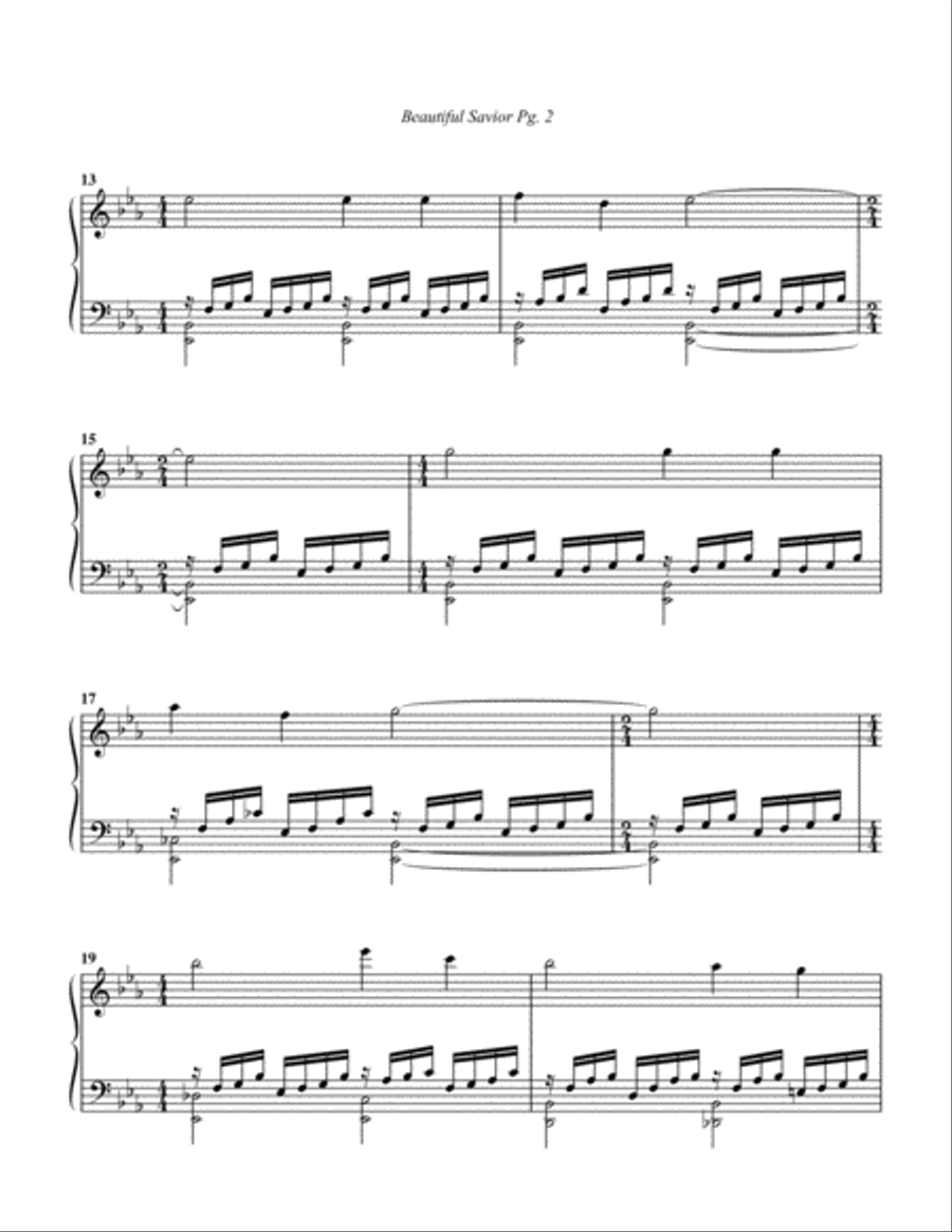 Beautiful Savior--Solo Piano.pdf Piano Solo scores gallery preview page 3