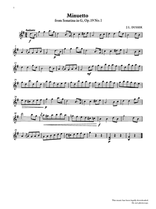 Minuetto from Graded Music for Tuned Percussion, Book II