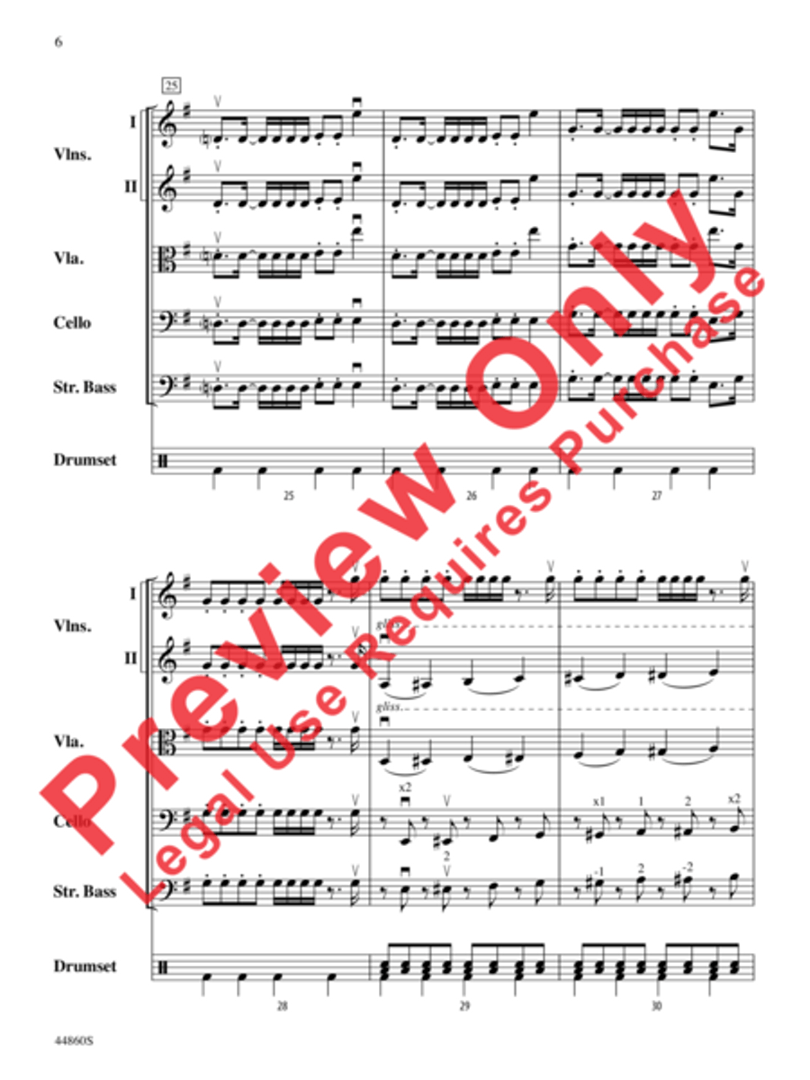 Uptown Funk String Orchestra scores gallery preview page 7