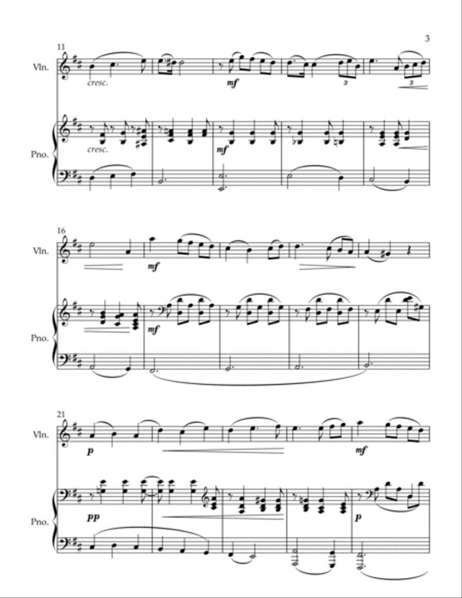 Romanesca Violin Solo scores gallery preview page 3