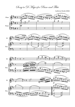 Song in D Major for Piano and Flute