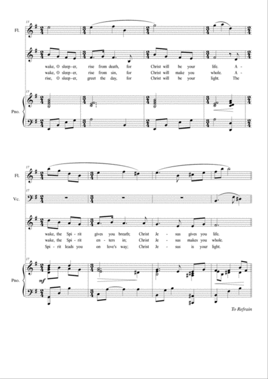 Awake! Veni Sancte Spiritus! 3-Part scores gallery preview page 3