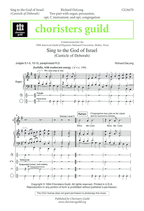 Book cover for Sing to the God of Israel