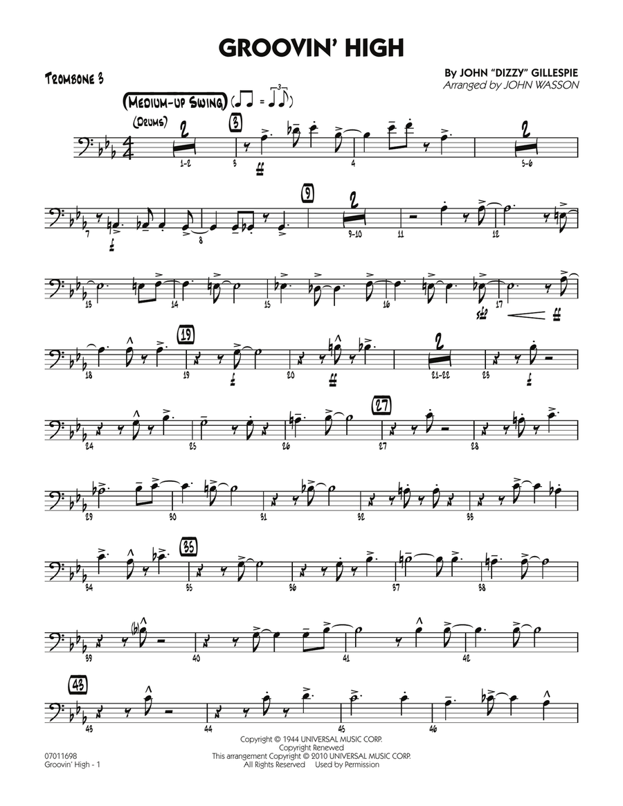 Groovin' High - Trombone 3