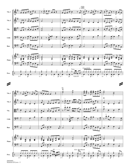Seasons Of Love - Conductor Score (Full Score)