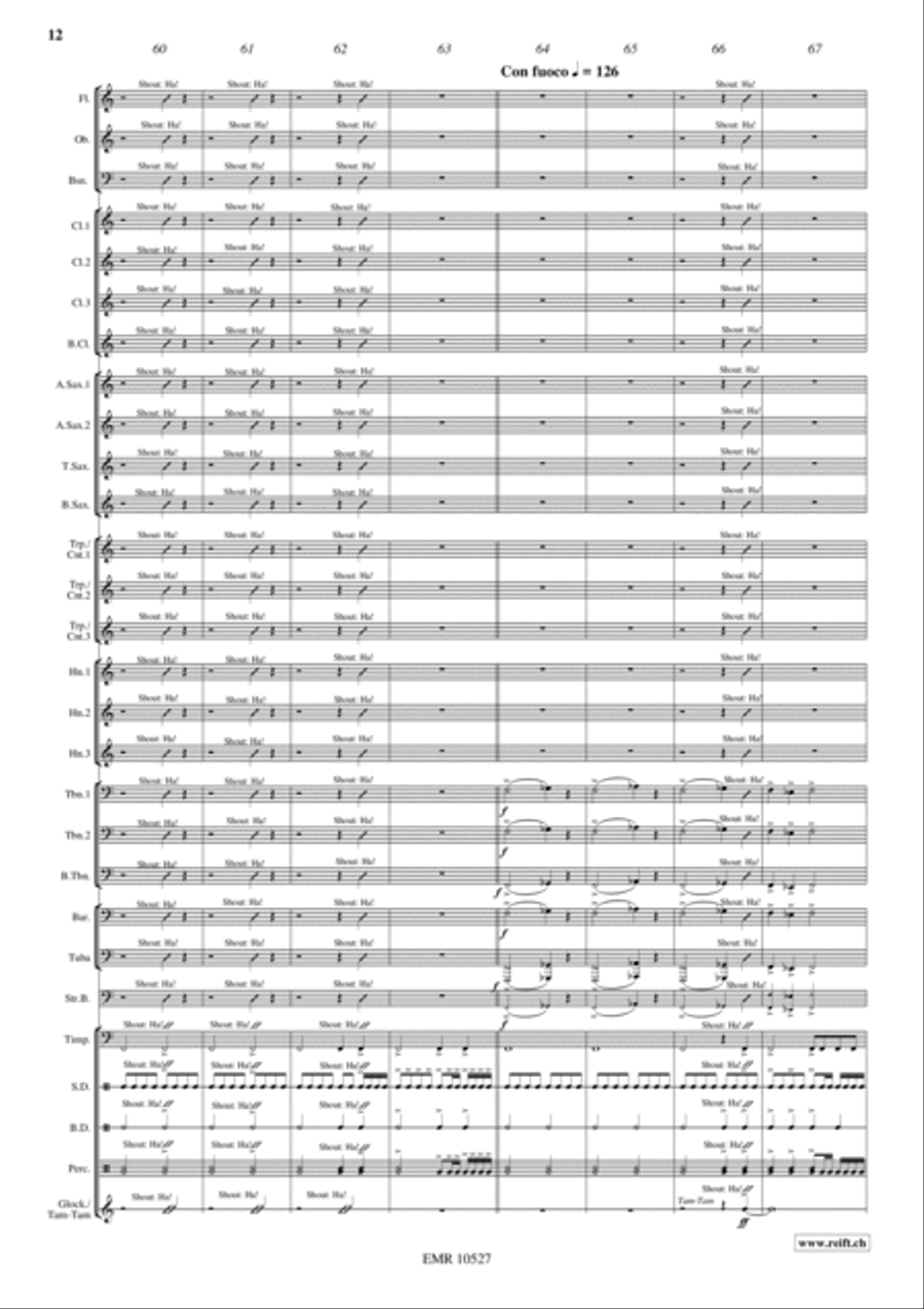 Pyramid Of Cheops Concert Band scores gallery preview page 13