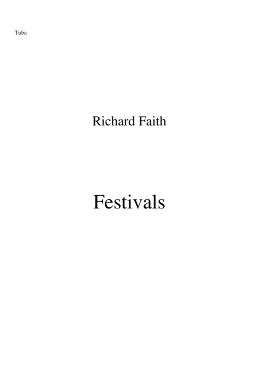 Richard Faith/László Veres: Festivals for concert band: tuba part Concert Band scores gallery preview page 1