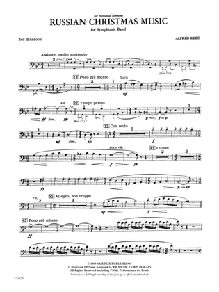 Russian Christmas Music: 2nd Bassoon