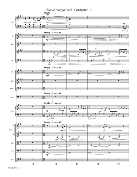 Holy Sovereign Lord - Full Orchestra Score and Parts