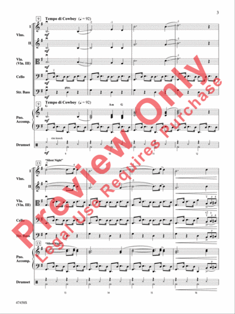 Hoedown at the Holidays String Orchestra scores gallery preview page 4