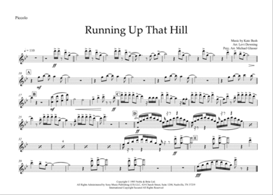 Running Up That Hill Marching Band scores gallery preview page 5