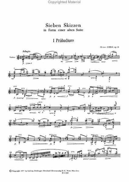 7 Skizzen in Form einer alten Suite op. 34