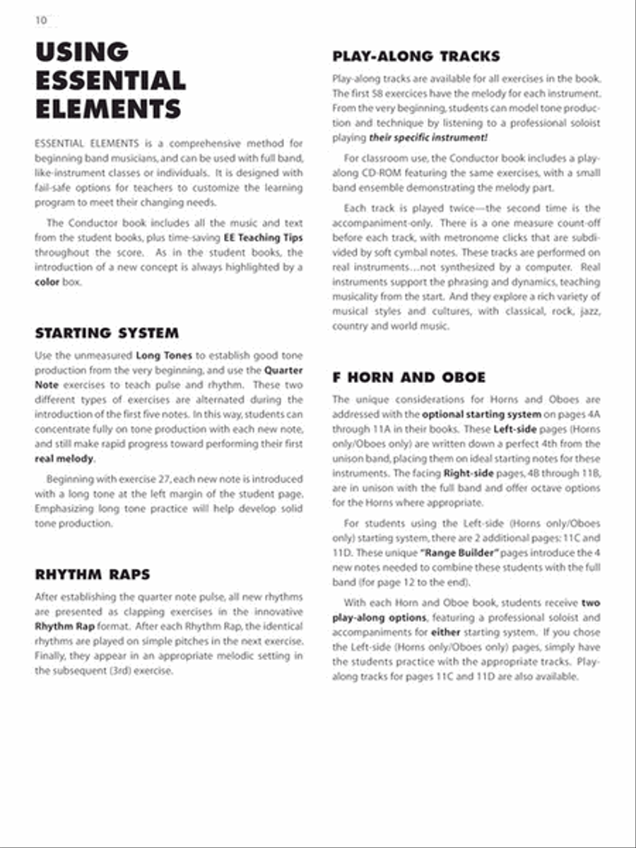 Essential Elements for Band – Conductor Book 1 with Online Resources Concert Band Methods scores gallery preview page 5