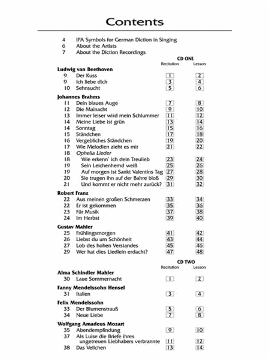 The Lieder Anthology - Pronunciation Guide Voice scores gallery preview page 2