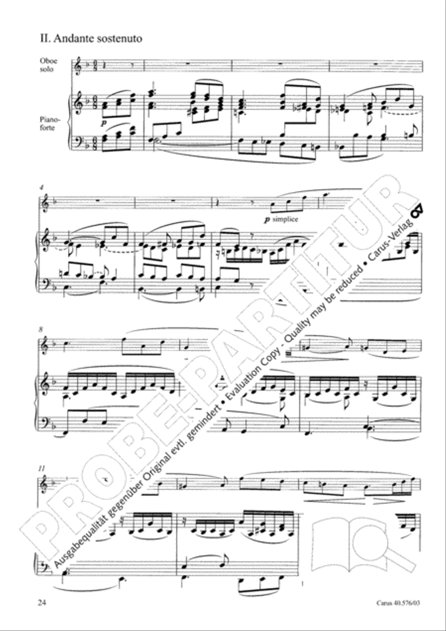 Oboe Concerto in A minor (Concerto per Oboe ed Orchestra in a) Clarinet scores gallery preview page 25