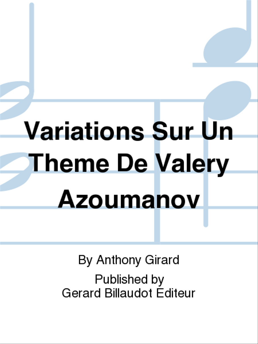 Variations Sur Un Theme De Valery Azoumanov B-Flat Clarinet scores gallery preview page 1